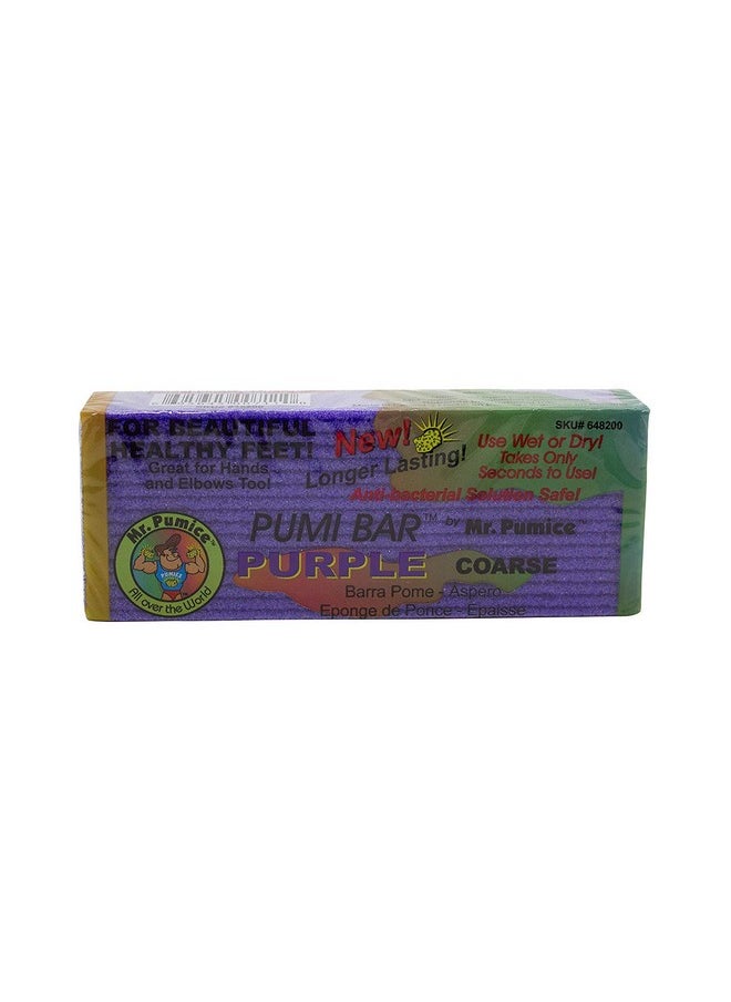 Purple Pumi Bar (Single): Extra-Coarse Callus Remover, Pedicure Stone & Ped File Scrubber For Smooth Feet And Heels