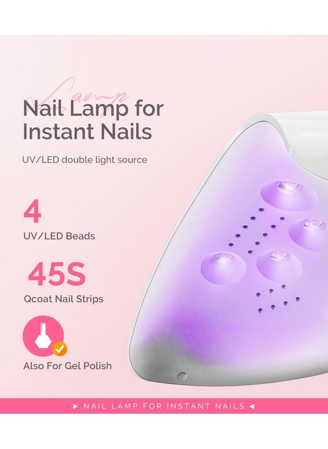 Portable Uv Led Nail Lamp For Semi Cured Gel Nail Strips, Art04 6W Mini Uv Light With 2 Timers (45S/60S) For Gel Nails, Stickers And Strips