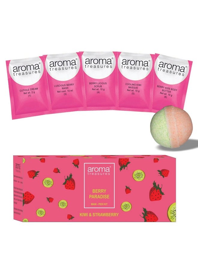 Berry Paradise Strawberry And Kiwi Fizz Mani-Pedi Kit -One-Time Use, 100 G