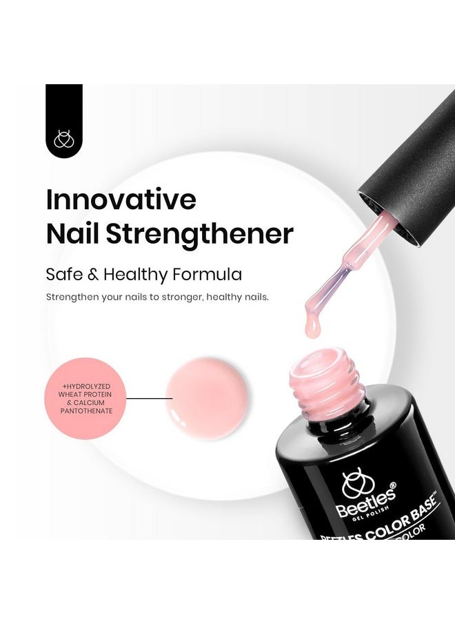 Beetles Color Base Gel For Nails 6 Pcs, Builder Base Nail Gel Aesthetic Nude Colors Pink Nail Gel Polish Base Gel Strengthener Gel All-In-1