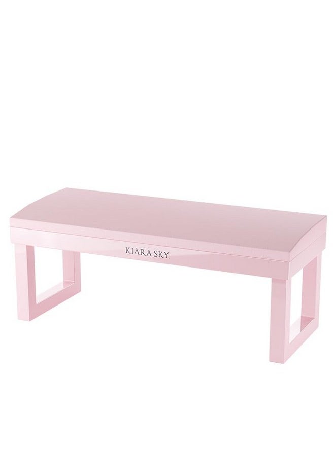 Professional Nails Arm Rest For Manicure & Pedicure Technician Stations - Acetone Resistant & Waterproof (Pink)