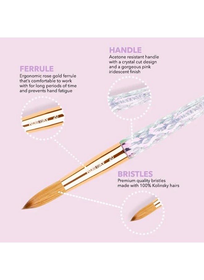 100% Kolinsky Acrylic Nail Brush (#10)