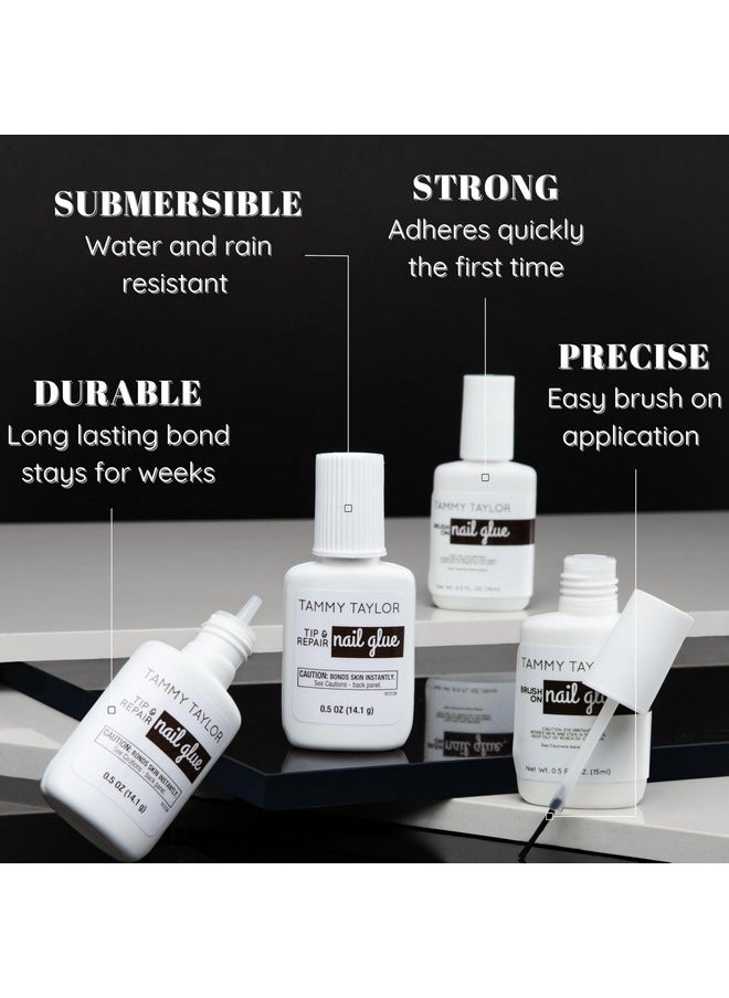 Tip And Nail Repair Glue | Dry Clear Gel Nail Glue For Press On Nails, Acrylic Nail Tips & Natural Breaks | Cure Under Uv/Led | Solid Nail Adhesive Gel Glue For Nails And Extensions