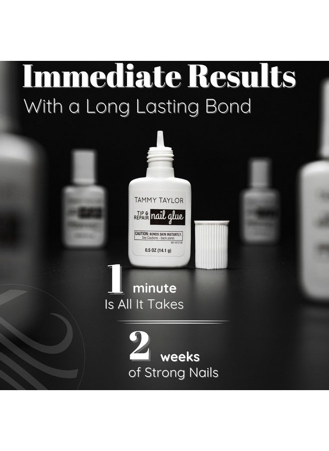 Tip And Nail Repair Glue | Dry Clear Gel Nail Glue For Press On Nails, Acrylic Nail Tips & Natural Breaks | Cure Under Uv/Led | Solid Nail Adhesive Gel Glue For Nails And Extensions