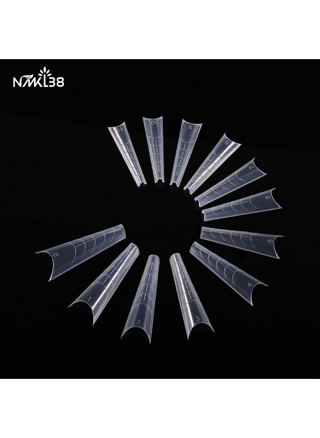 120Pcs Dual Forms Full Cover Nail Tips Upper Arched Extension Mold (Mold D)