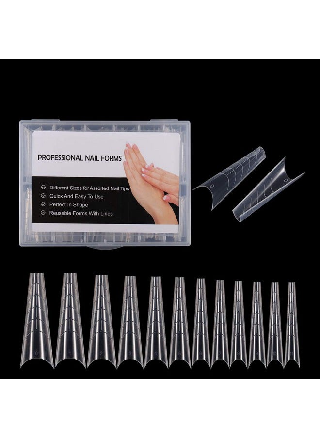 120Pcs Dual Forms Full Cover Nail Tips Upper Arched Extension Mold (Mold D)