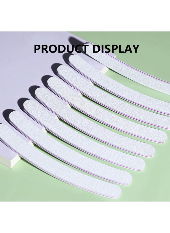 Nail Files,10 Pcs 100/180 Nail Files For Natural Nails,Emery Boards For Nails,Fingernail Files,Acrylic Nail File,Professional Nail File (Half Moon)