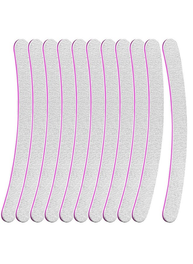 Nail Files,10 Pcs 100/180 Nail Files For Natural Nails,Emery Boards For Nails,Fingernail Files,Acrylic Nail File,Professional Nail File (Half Moon)