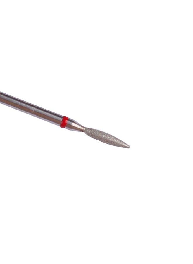 Flame Cuticle Drill Bit Set With Case, 6Pcs Pro Diamond Nail Bits For Nail Salon Manicure