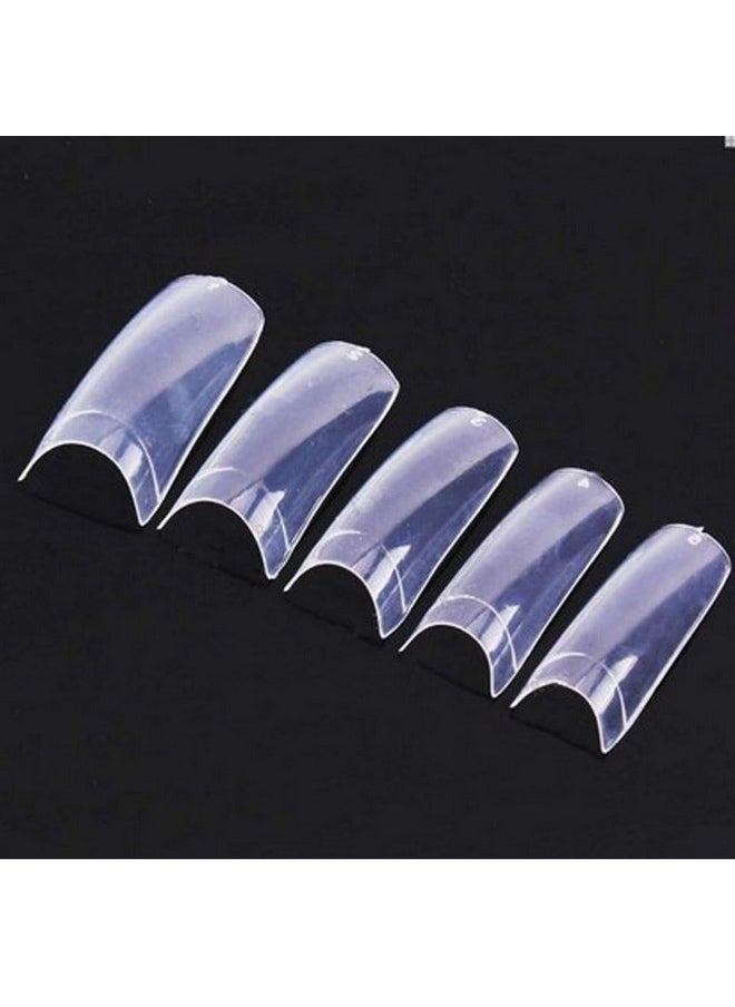 Clear French Nails 500 Pcs 10 Sizes Half Cover Press On Nails French Style Acrylic Short Nail Tips With Box For Nail Salon Home Diy