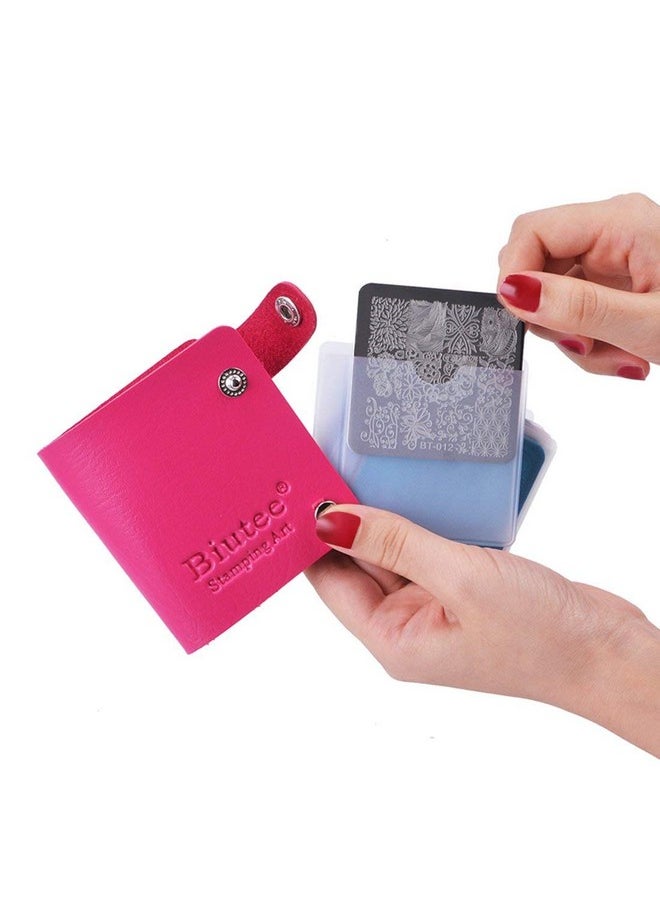 Nail Stamping Plates Set 12Pcs Nail Plates 1Stamper 1Scraper 1Storage Bag Nail Plate Template Image Plate Stencil Nails Tool (C)