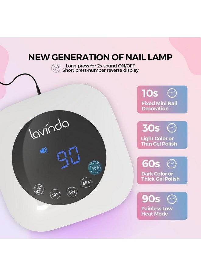 Uv Light For Nails, 54W Uv Led Nail Lamp For Acrylic Gel Polish Nail With Large Lcd Display, Professional Uv Nail Light Fast Curing Lamp Nail Dryer With 4 Timers For Women Girl Mom