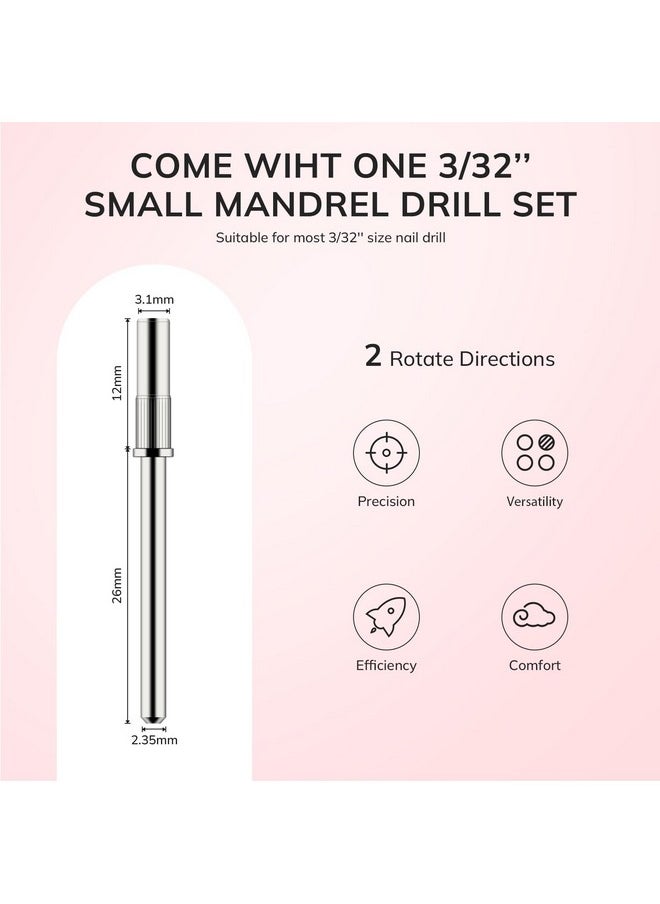 Small Sanding Bands Nail Drill Bit, 80 Piece Extra Fine Sanding Bands For Nail Drill With 3.1Mm Mandrel Bit For Acrylic Nails Gel Removing Shaping Polishing Nail Salon Use (240 Grit, Pink)
