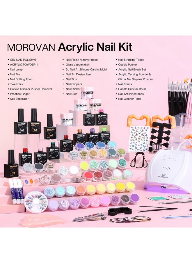 Acrylic Nail Kit For Beginners Everything: Professional Acrylic Nails Kit With Everything Diy Nail Starter Kit Acrylic Nail Set - For Women Girl Salon-Quality