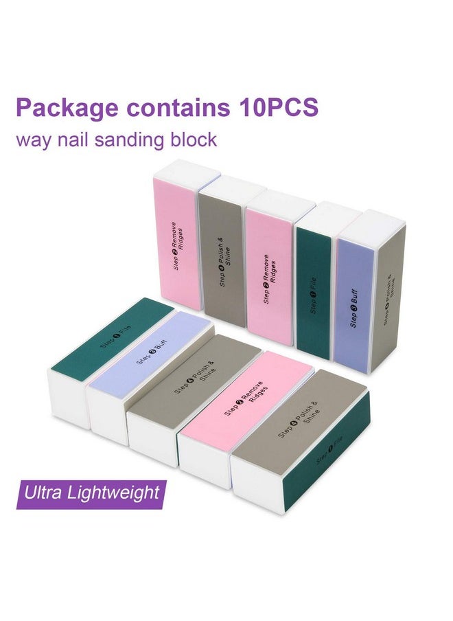 Nail Buffer Block, Ahier 4 Way Colorful Buffing Block Shine Polisher Nail Buffing File Manicure File Sanding Files