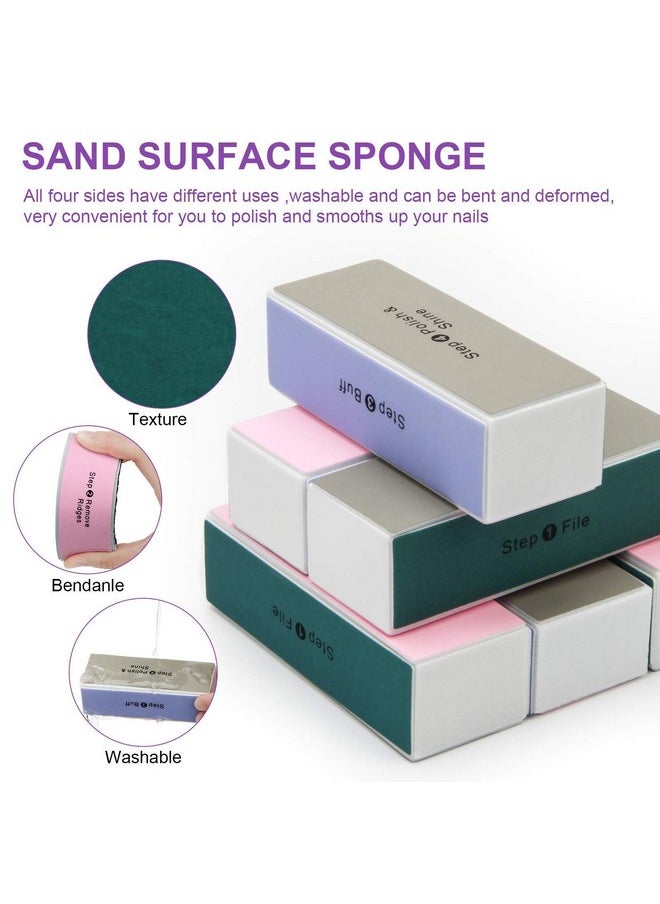 Nail Buffer Block, Ahier 4 Way Colorful Buffing Block Shine Polisher Nail Buffing File Manicure File Sanding Files