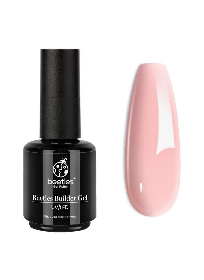 Beetles Builder Gel For Nails, Nude Pink Building Nail Gel 5 In 1 Builder Strengthener Gel Baby Pink Color Shy Blush Hard Jelly Gel For Nails Builder Extension For Nails Art Design(Base Gel Needed)