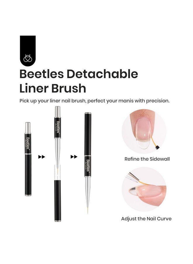 Beetles Builder Gel For Nails: 15Ml Gel Polish Low Heat Clear 7 In 1 Builder Strengthener Gel With Detachable Liner Nail Brush For Structure Gel And Nails Art Design Gift For Women