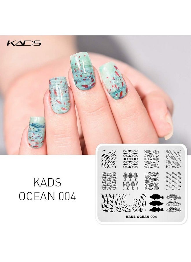 5Pcs Nail Stamp Plates Set Nails Art Stamping Plate Set Nail Plate Template Image Plate Ocean Series