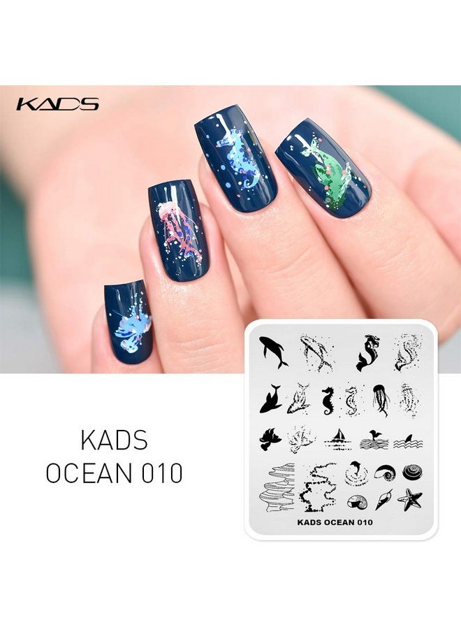 5Pcs Nail Stamp Plates Set Nails Art Stamping Plate Set Nail Plate Template Image Plate Ocean Series