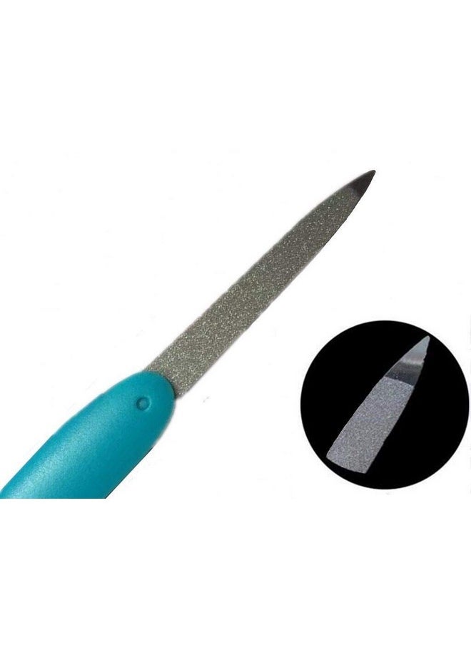 3Pcs Folding Nail File Metal Stainless Steel Fold Cuticle Professional Tool Set Double Sided And Files Nails Easily For Men And Woman(Random Color)