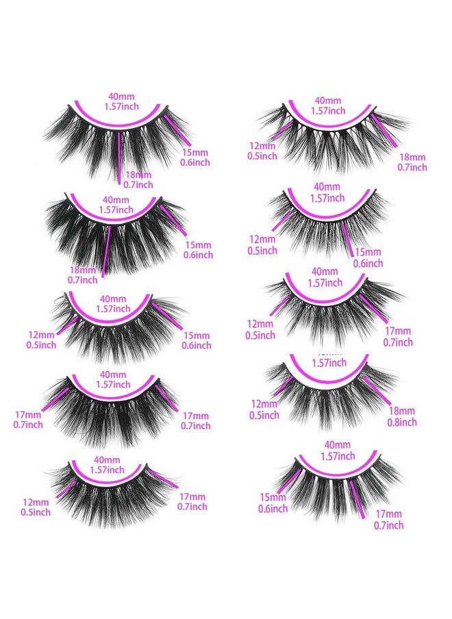 Bulk Christmas Gifts Mikiwi 30 Pack Eyelashes, 12-20Mm 5D Fake Mink Eyelashes Wholesale, Fluffy Natural Volume Eye Lashes, Individual Package Faux Mink Lashes Wholesale