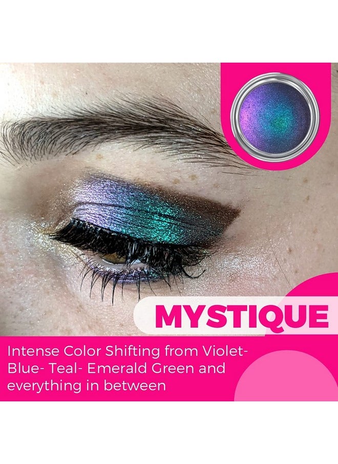 Multichrome Eyeshadow, Intense Color Shifting, Longer-Lasting With No Creasing, 100% Vegan And Cruelty Free, Handmade In Usa, 1.5 Grams Loose Mineral Powder (Mystique)