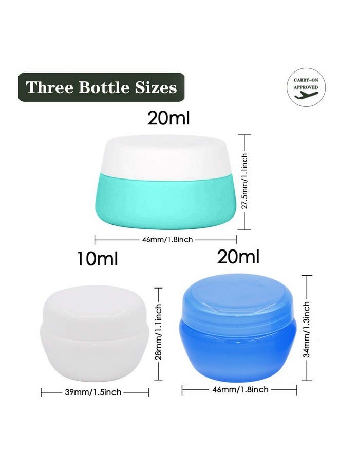 Travel Containers Sets Silicone & Pp Cream Jars For Toiletries Empty Lotion Leak-Proof & Tsa Approved Bottles Accessories With Hard Sealed Lids For Cosmetic Makeup Face Cream (9 Jars)