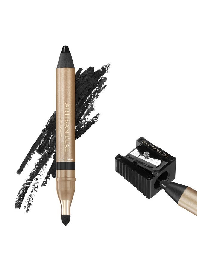 Beauty Velvet Jumbo Eyeliner Pencil - Smokey Eyes In 3 Minutes - Water-Proof, Smudge-Proof, Long-Lasting - Age-Defying Essential Oils - Midnight (Shade: Black)
