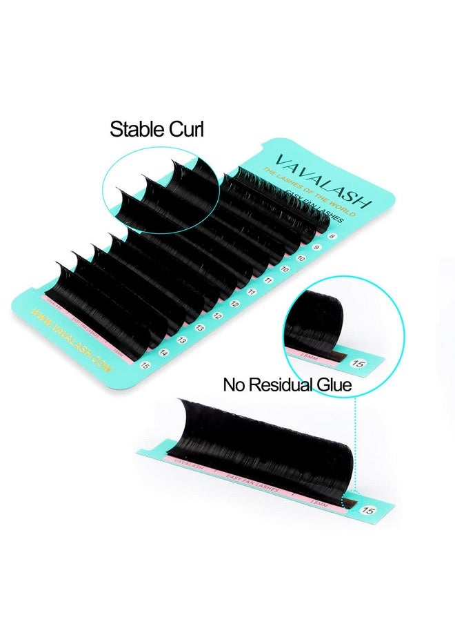 Eyelash Extension Supplies D Curl 0.07 Rapid Volume Lash Extensions Easy Fan 3D 4D 5D 6D 7D 10D Automatic Blooming Flower Lashes Self Fanning Russian Individual （D-0.07,8-15Mm）