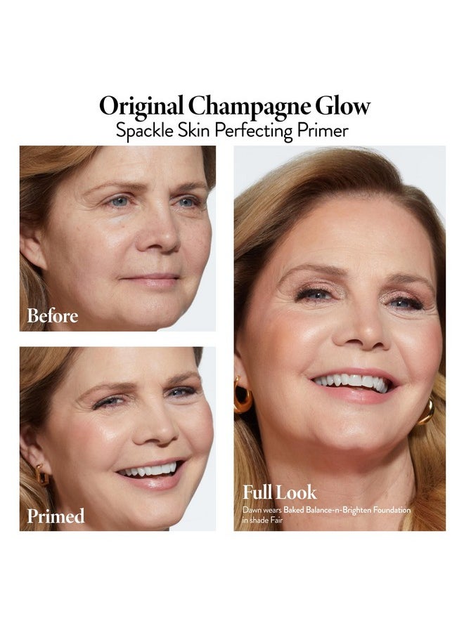 Spackle Primer - Champagne Glow - Super-Size 2 Fl Oz - Hyaluronic Acid Makeup Primer For Mature Skin