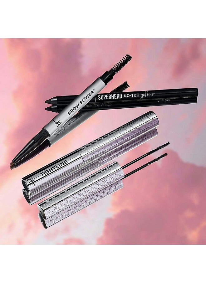 Tightline 3-In-1 Lash Primer, Eyeliner & Black Mascara - Lengthens & Conditions Lashes - Ultra-Skinny Wand - Infused With Collagen, Biotin, Peptides & Antioxidants - 0.12 Fl Oz