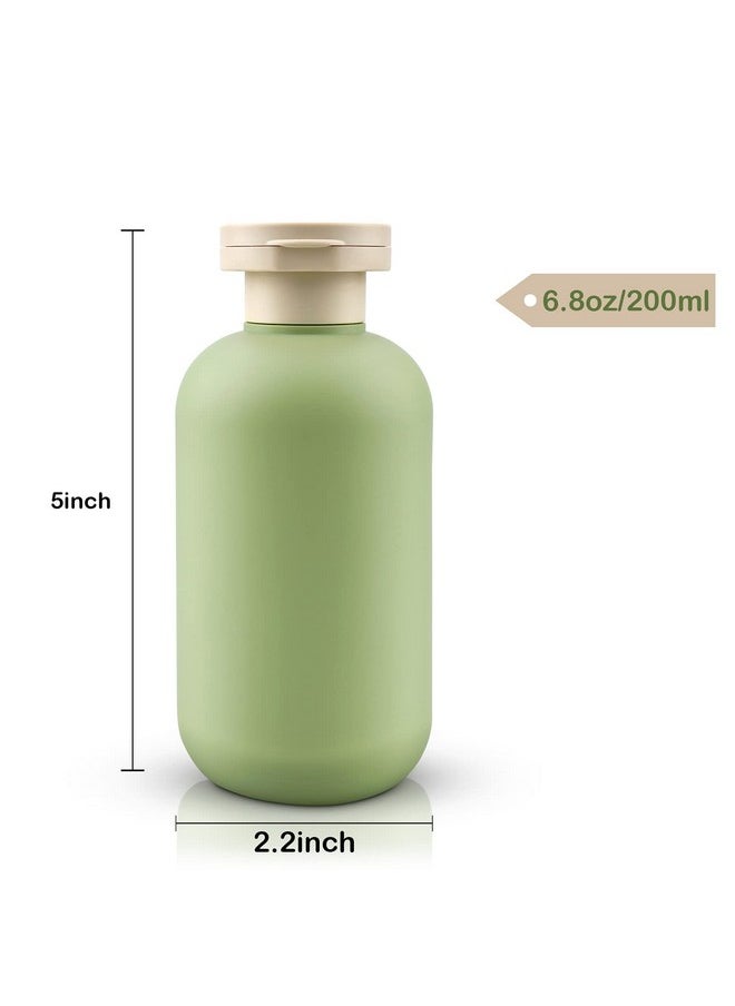 Squeeze Bottles With Flip Cap 6.8Oz Plastic Refillable Travel Containers For Toiletries Shampoo And Conditioner Bottles 2 Pack