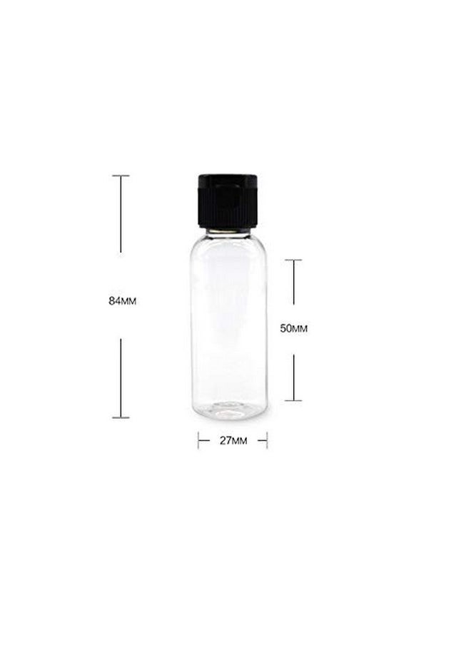 30Ml 1 Oz Plastic Pour Bottle With Flip Cap Empty Travel Sample Containers Jar For Emollient Water Shower Gel Emulsion - Pack Of 12(Clear)