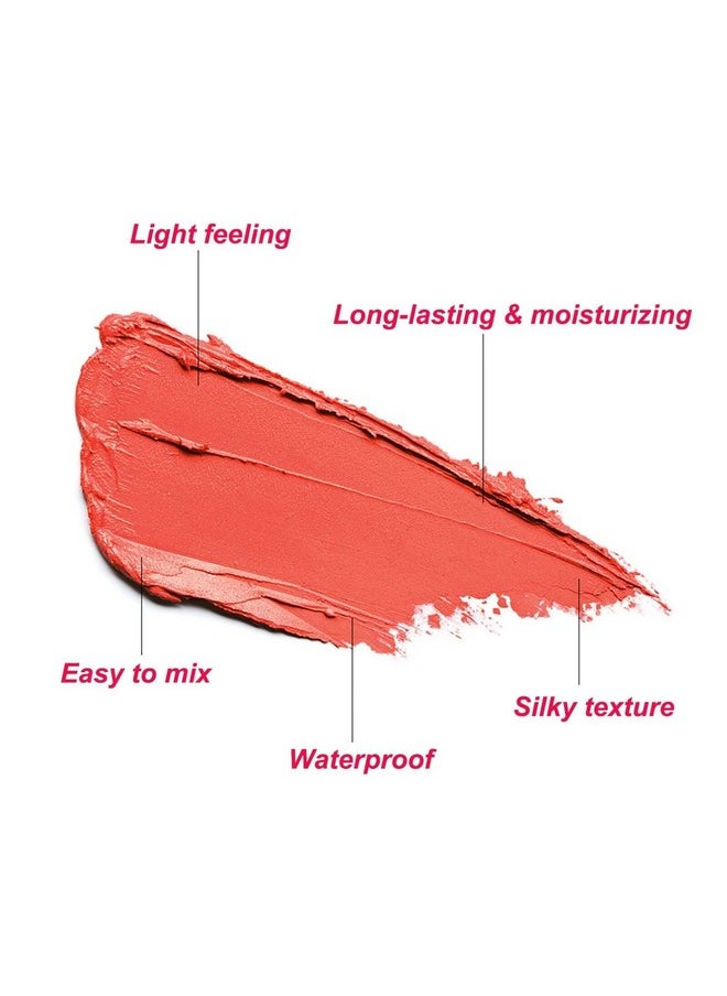 Multi-Use Makeup Blush Stick,Beauty Solid Moisturizer Stick,Waterproof Natural Nude Makeup,Tinted Solid Moisturizer Stick For Eyes Lips Cheek(1#Shy Pink)