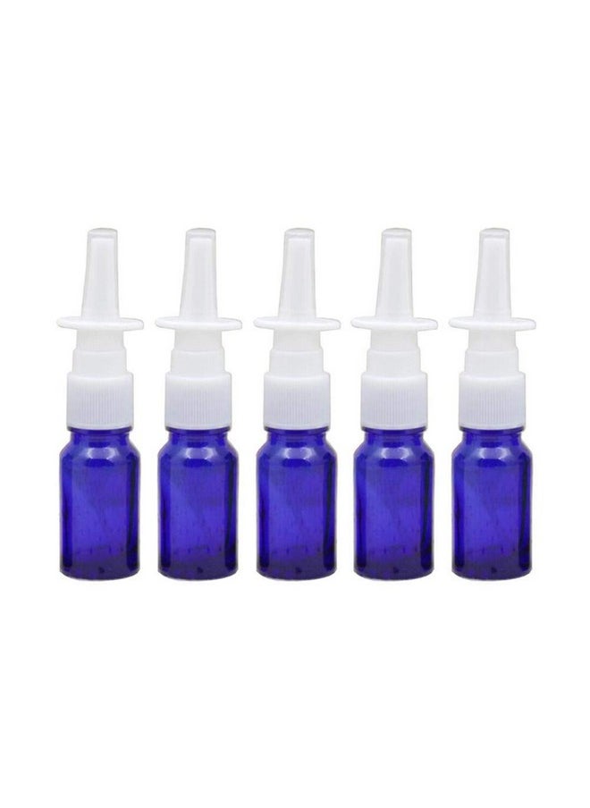 6Pcs 10Ml/0.34Oz Empty Refillable Glass Nasal Spray Bottles Makeup Water Travel Containers Jars With Fine Mist Sprayers (Blue)