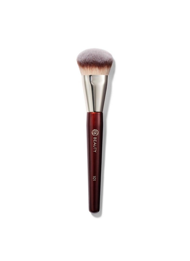 Brushes - 101 Contoured Foundation Brush - Contoured Foundation Brush - Foundation Makeup Brushes - Face Brush For Liquid Or Cream Foundations