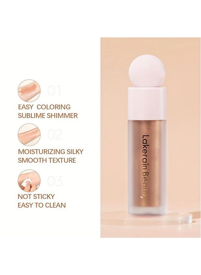 Liquid Contour Beauty Wand Face Highlighter Bronzer Makeup Stick, Dewy Finish, Moisturizing Silky Smooth Texture 0.25 Oz/ 7.5Ml - 01 Moonlight
