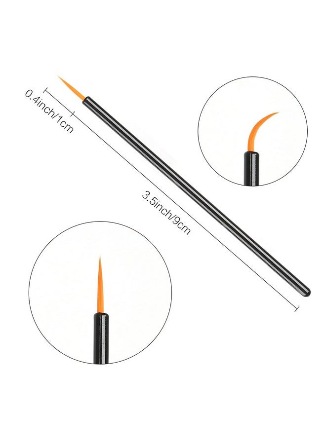Disposable Eyeline Mascara Brushes Eyelash Brush Wands Applicator Makeup Brush Tool Kits (Black-Yellow 200Pcs)