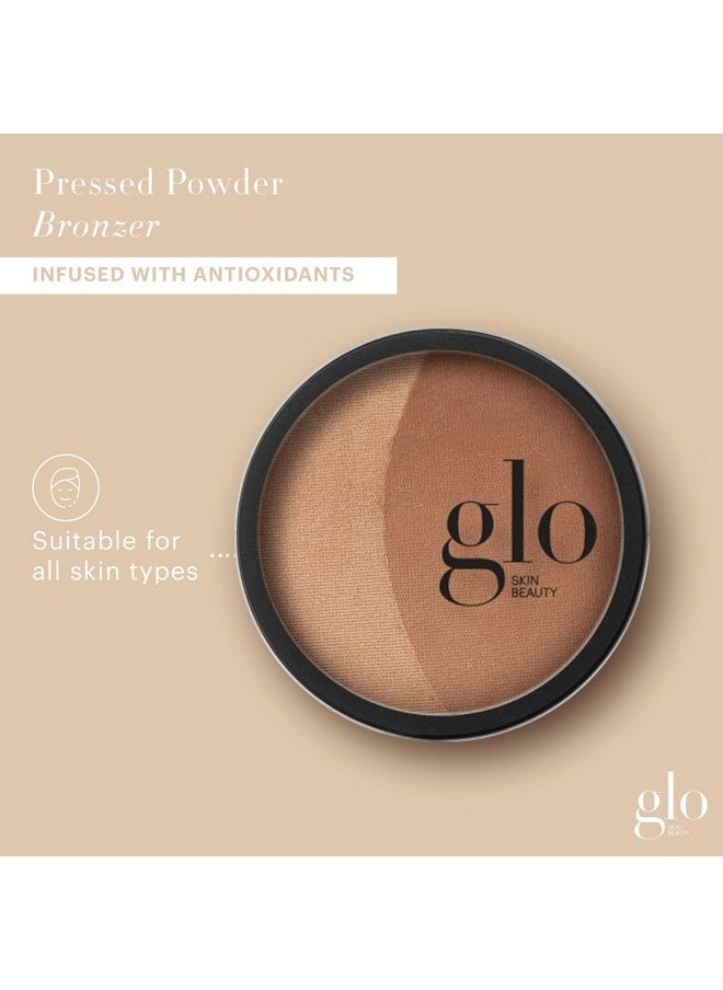 Bronzer Pressed Powder (Sunkiss) - Mineral Based Makeup Adds Warmth And Natural Contour For A Sun-Kissed Glow