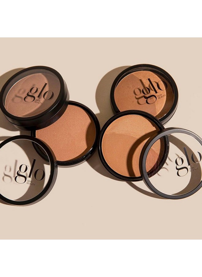 Bronzer Pressed Powder (Sunkiss) - Mineral Based Makeup Adds Warmth And Natural Contour For A Sun-Kissed Glow