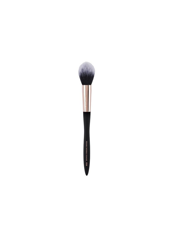 Artistry Series Round Tapered Powder Brush, Dense Application Of Powder Products With Soft Touch Matte Finish, Waved Handle For Optimum Grip, And Lightweight Balance