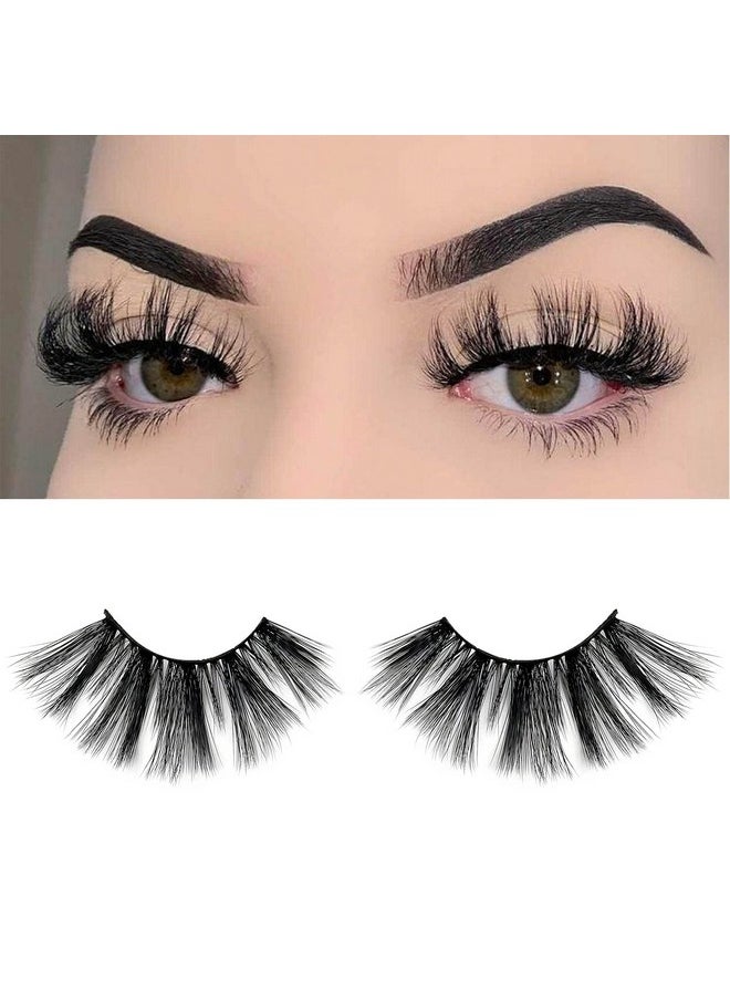 25Mm Lashes, Dramatic 6D Faux Mink Lashes, Fluffy Volume Eyelashes, Thick Crossed Lashes, Long Faux 25Mm Mink Lashes