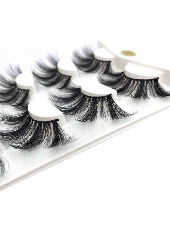 25Mm Lashes, Dramatic 6D Faux Mink Lashes, Fluffy Volume Eyelashes, Thick Crossed Lashes, Long Faux 25Mm Mink Lashes