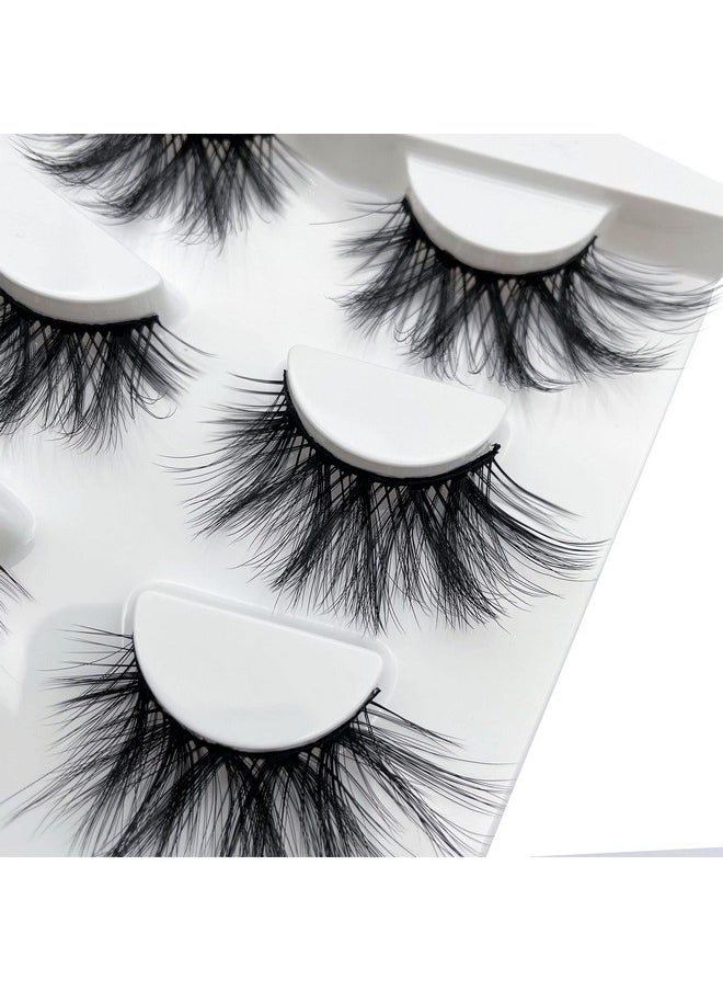 25Mm Lashes, Dramatic 6D Faux Mink Lashes, Fluffy Volume Eyelashes, Thick Crossed Lashes, Long Faux 25Mm Mink Lashes