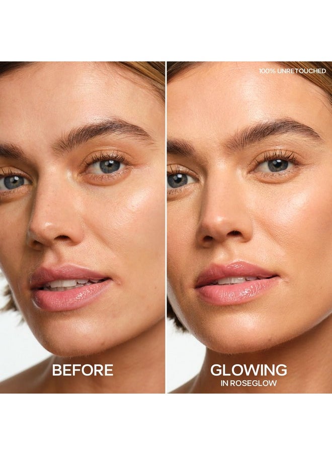 Mini Glowy Super Gel Lightweight Illuminator - Luminizer + Makeup Primer For Glowing Skin - Enriched With Vitamin C + Hydrating Squalane Oil - Wear Alone Or Under Makeup - Roseglow (0.5 Oz)