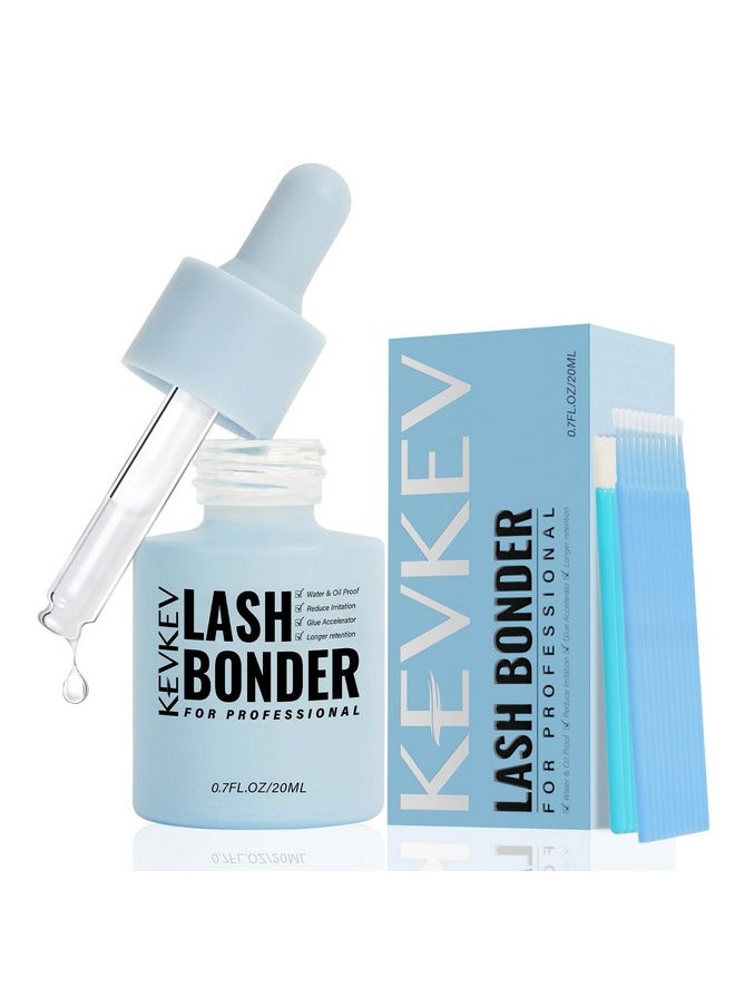 20Ml Lash Bonder For Eyelash Extensions Super Bonder Glue Accelerator Eyelash Sealer Adhesive Extending Eyelash Retention Not Glue Reduce Fumes Professional Use Only Water Oil Proof