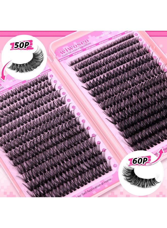 Eyelash Clusters Natural Lash Clusters Wispy Lash Clusters 560Pcs Cluster Eyelash Extensions 50D+60D Individual Lashes Clusters Lash Extensions Cluster Lashes For Diy At Home (8-18Mm)