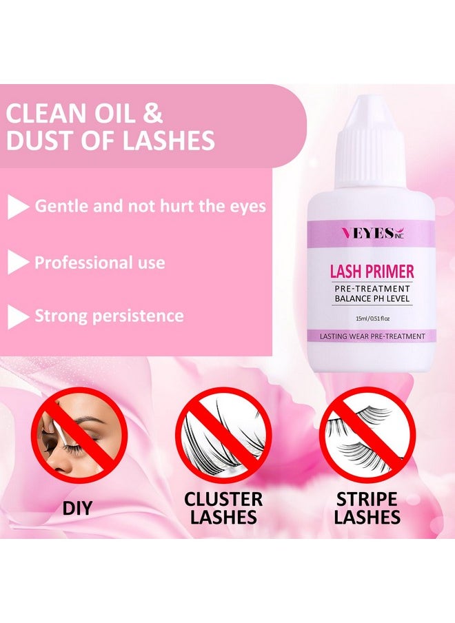 Lash Primer For Eyelash Extensions 15Ml Professional Use Only Easy To Removes Proteins And Oils Increase Adhesive Bonding Power