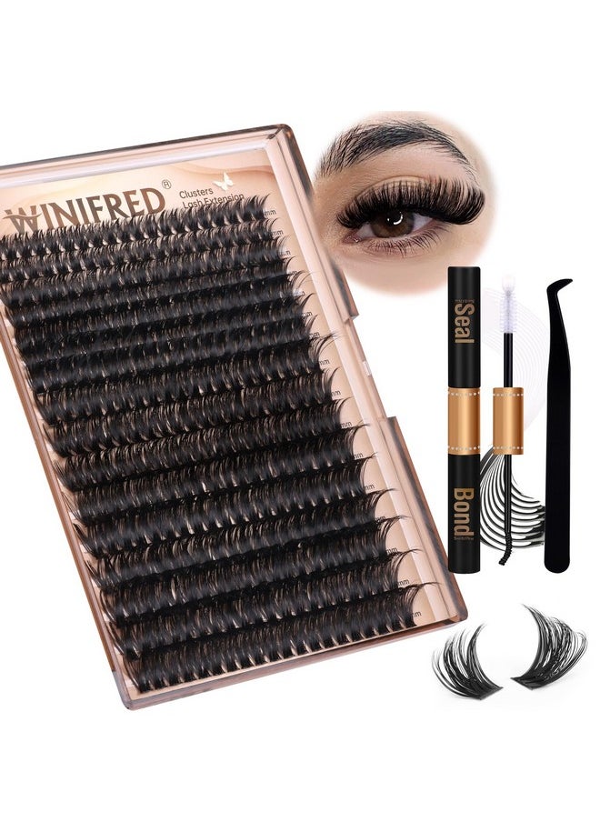 Ension Kit 320Pcs Eyelash Clusters Kit Thick Lash Clusters 80D Individual Lashes Volume Lash Kit 8-18Mm Diy Cluster Lashes With Lash Bond And Seal Lash Tweezers By Winifred